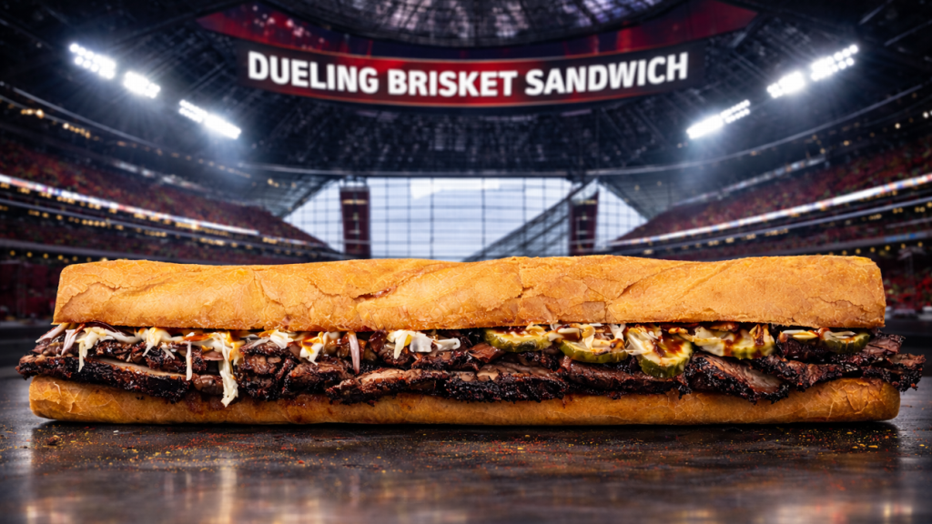 Peach Bowl honors Indiana, Oregon with 2-foot brisket sandwich