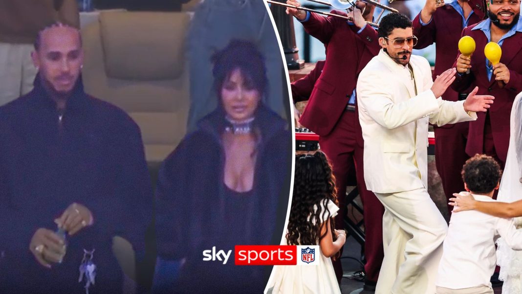 Lewis Hamilton spotted with Kim Kardashian at Super Bowl 60!