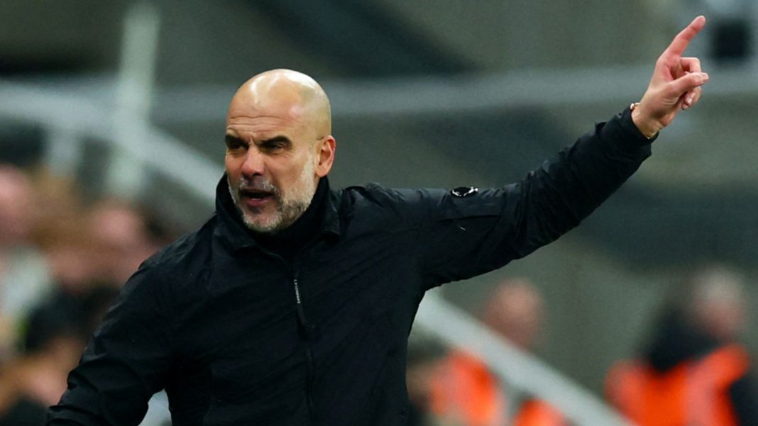 Man City boss Pep Guardiola wanted a foul on Jeremy Doku and his complaints earned him a booking