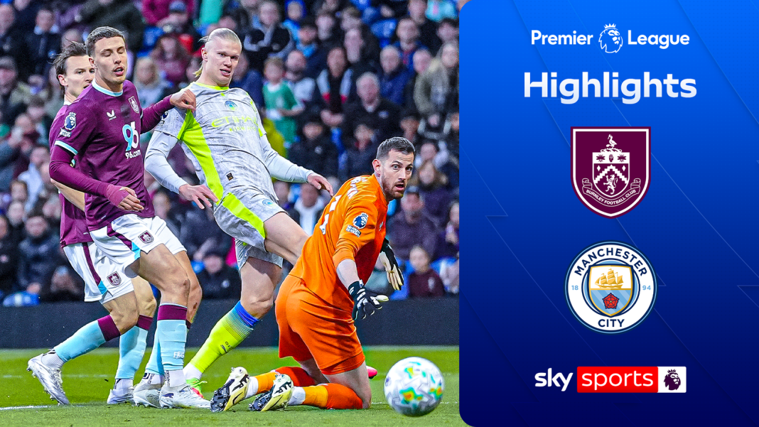 Haaland strike helps City edge Burnley to move top