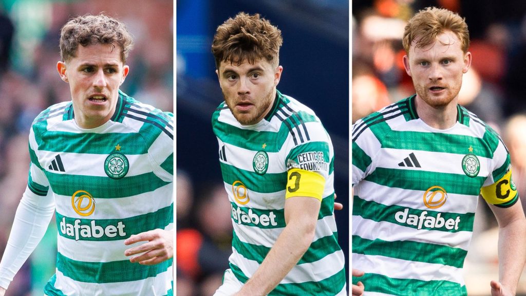 Luke McCowan, James Forrest and Liam Scales